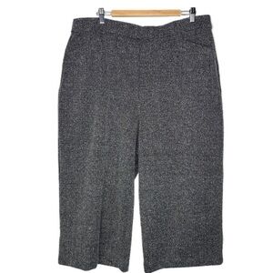 Gray Wide-Leg Crop Pants